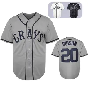 Men's #20 Gibson Baseball Jersey,Sports Fan Shirt,Shortsleeve Throwback With Stitched Letters,Relaxed V-Neck Button-Down Design for Training & Casual Wear summervibes gym clothing