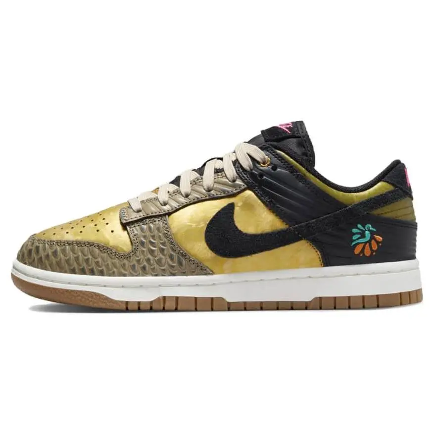 Nike Wmns Dunk Low 'Día De Muertos', Women, Shoe, Sneaker, Sports Shoes, Footwear, Trainer, Casual, Snug, Festivals, Mexican Motif, Street Sneaker, Secure Fit