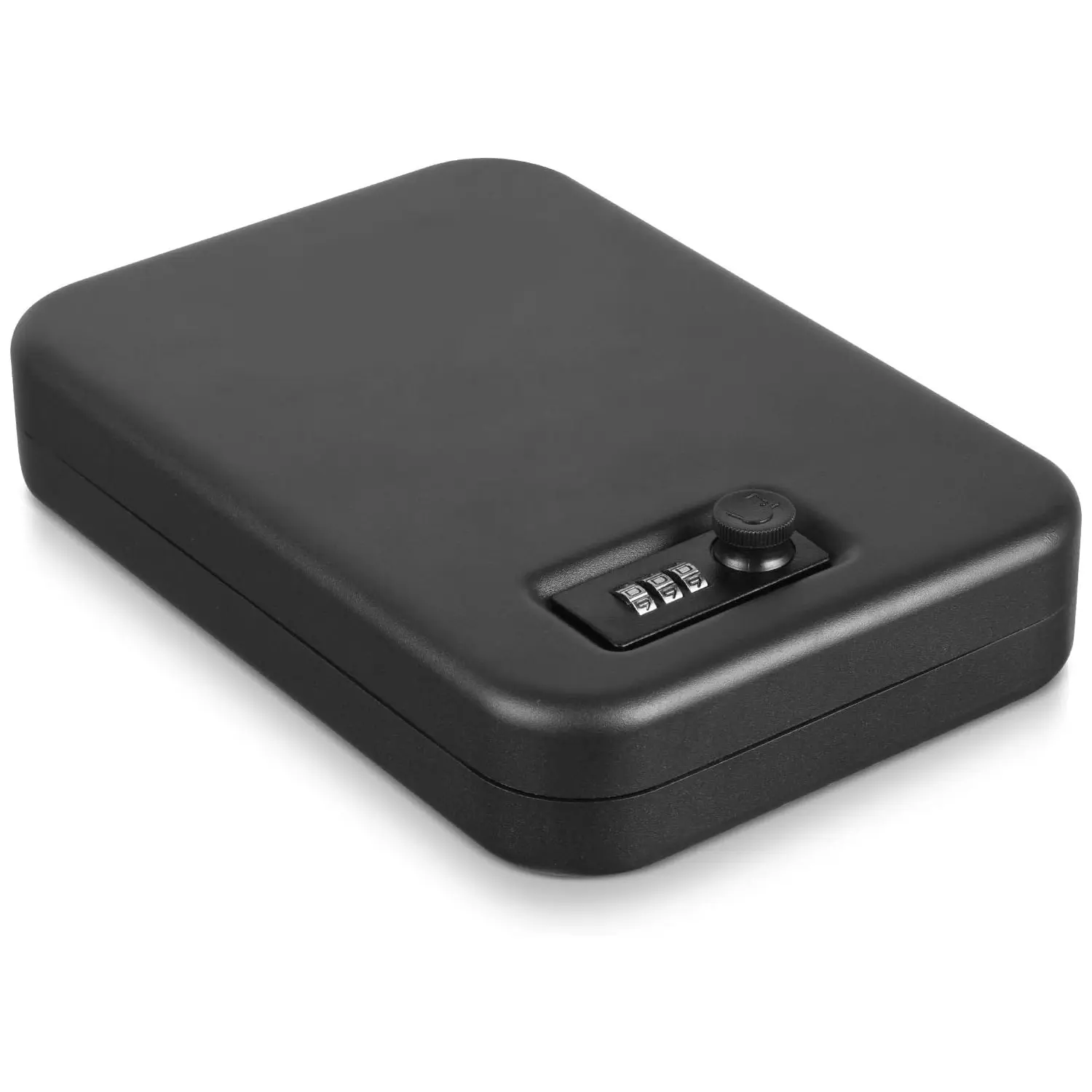 Pistol Safe, Portable Travel Gun Safe, Solid Steel Handgun Lock Box for Home, Gun Safes for Car, Black