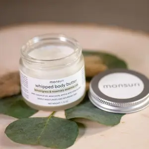 Lemongrass Rosemary Shea Body Butter – Deep Hydration for Dry Skin, Natural Moisturizer with Coconut Oil & Arnica, Invigorating Scented Body Cream for Women, Glowing Skin Essentials, Anti-Inflammatory Skincare, Self-Care Gifts