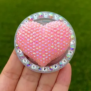 Sale !!! Heart Phone Grip Fully Bling Out Magnet Cell Phone Grip , you will get the picture shown piece