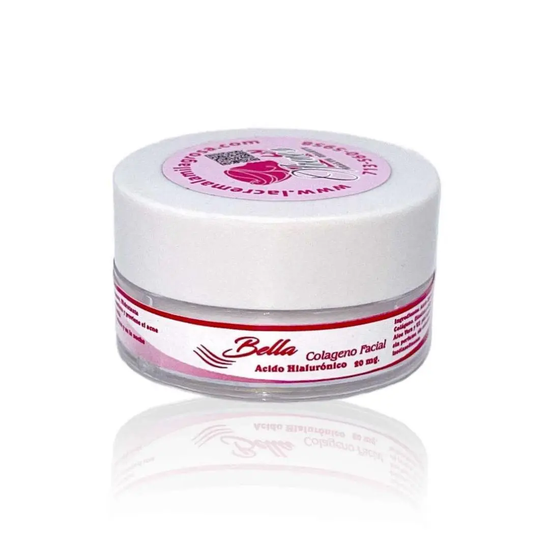 BELLA Colageno Facial Gel with Hyaluronic Acid for Anti-Aging & Hydration - Nano Molecular Formula for Deep Skin Repair & Reducing Fine Lines & Wrinkles