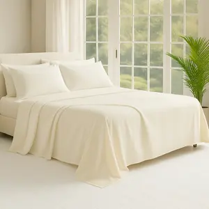 Bamboo Bed Sheets 6PC Set – Cooling, Soft & Breathable, Deep Pocket 16–18", Wrinkle-Free & Fade Resistant