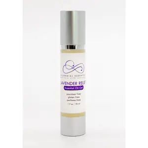 Millennial Essentials Lavender Relief Essential Oil Gel 1.7 oz 50 ml - Gluten Free Vegan Perfume Free Natural