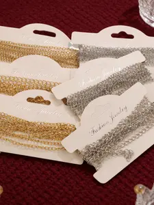 2m Stainless Steel Extension Chain, 78.74 Inches, Thickness 2.5/3/4mm, Multiple Colors Available, Jewelry Making Material, DIY Accessories