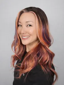 CARKIRA Leilani in Flipped Purple Clamshell 20 Inch 13x4 HD Lace Front Synthetic Wig Glueless Natural Hairline Heat-Friendly