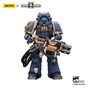 Joytoy 1/18 Scale Articulated Ultramarines Space Marine PVC Action Figure Set - Heavy Artificer Armor, Relic Multi-Melta, JT02830 Collectible PVC Action Figures
