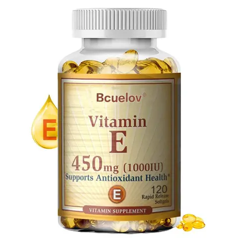 Bcuelov Vitamin E Health Supplement - Supports Skin Health, 120 Capsules