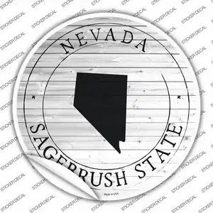 Nevada Sagebrush State Novelty Circle Sticker Decal
