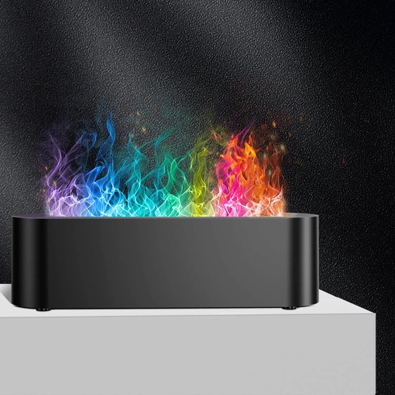 Ultrasonic Aroma Diffuser, 1 Count 150ml Simulated Flame Aroma Diffuser with Night Light, Timer Air Humidifier for Bedroom, Office, Home