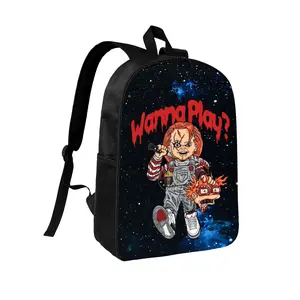 Chucky Galaxy 17 Inch School Travel Backpack for Teens Students Back to School