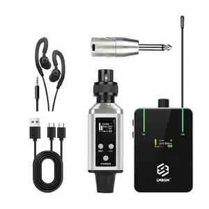 LMBGM UHF Professional Wireless In-Ear Monitors with USB Charging, 16 Frequency Options, TFT Color Screen, Suitable For Concerts, Recording Studios, Stage Plays, Outdoor Activities, Tv Programs And Other Scenes, Earbuds