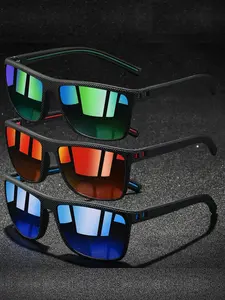 Latest fashion retro plaid square sunglasses, 3 pairs. multicolor Lens Selection,UV400 lenses for protection, classic concatenation frame collocation spring temple pieces for comfort. suitable for various occasions Lightweight Durable Sunglasses