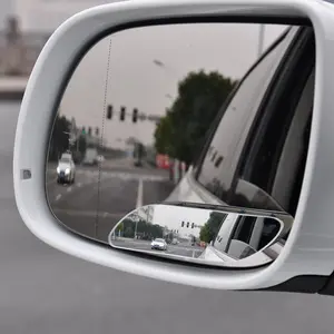 Blind Spot Mirror, HD Glass Frameless Convex Lens Rearview Mirror Wide Angle Adjustable Stick-on Mirror Car Side Mirror For All Vehicles Car Exterior Accessories
