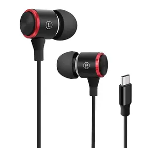 Wired Earphones, Durable & Rust Free Type-c Interface In-ear Design Earbuds, Heavy Bass Headphones for Most Android Phones