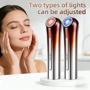 Facial beauty device, with gentle cleansing, firming and warm massage functions. USB charging portable beauty instrument, suitable for home use on face, neck and arms. Ideal gift for female friends.