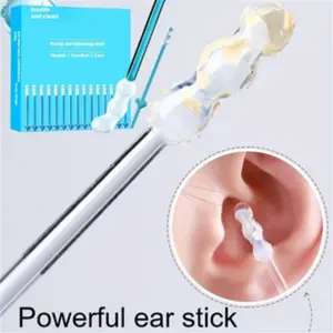 New Ear Cleaning Tool, Strong Adhesive Ear Stick, Safe Ear Spoon, Disposable Ear Cleaner, Cotton Swab Rod, No Damage to Ears
