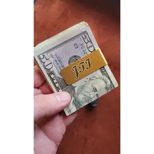Custom Monogram Money Clip | Personalized Initials Wallet