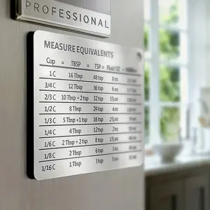 Stainless Steel Kitchen Magnet Scale – Easy-to-Read, Durable Measuring Tool with Unit Conversion Chart for Precise Cooking