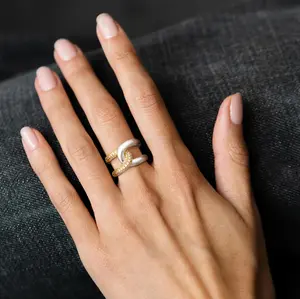 Tewiky Greenish Spring Jewelry Gold Hoop Ring Dainty Chunky Thick Hoop Diamond Cubic Zriconia Inlay Sleeper Tiny Delicate Boho Beach Simple Hypoallergenic Jewelry Gift for Her,Valentine's Day Gift