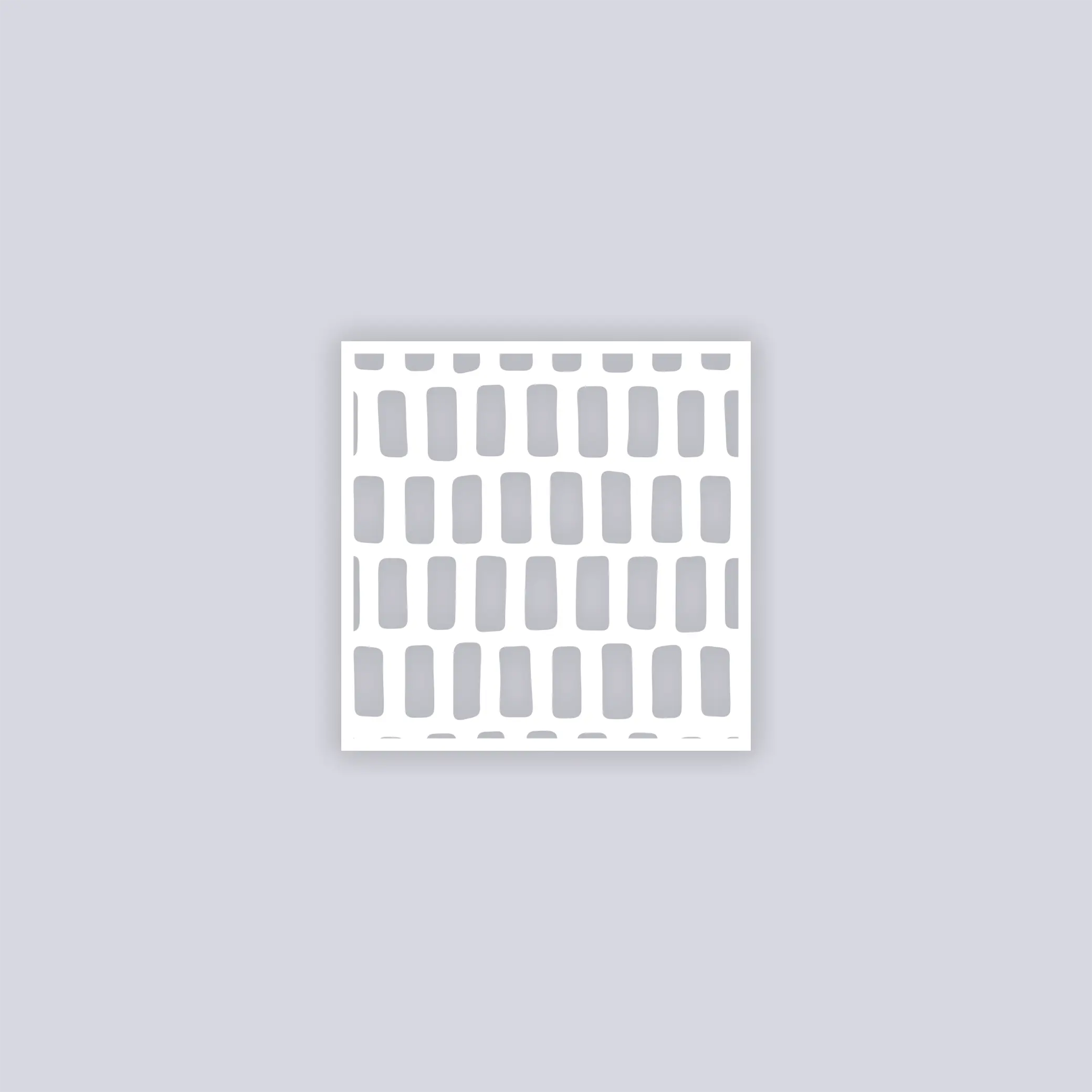 Brick Grid Square Clay Stencil