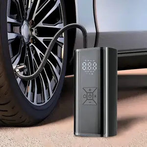 Portable Tire Inflator Pump, Wireless Air Compressor, Automatic Stop & LED Light, Fast Inflation, Car Bike Motorcycle Ball Inflator, Cordless Tire Inflator, Car Repair Tool