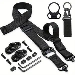 2-Point Sling Set with Fast Adjust Mount Straps and QD Swivels for Secure Adjustable Support Tactical Gear