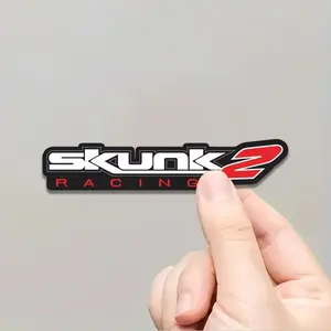 1PC Skunk2 Racing Tuning Culture Commemorative Sticker, Suitable for Car Sunroof/Side Window, Motorcycle Tail Wing, Luggage Bag, Laptop, Wall, Performance Car Brand Logo Decal, Inject Professional Tuning Passion into Your Gear