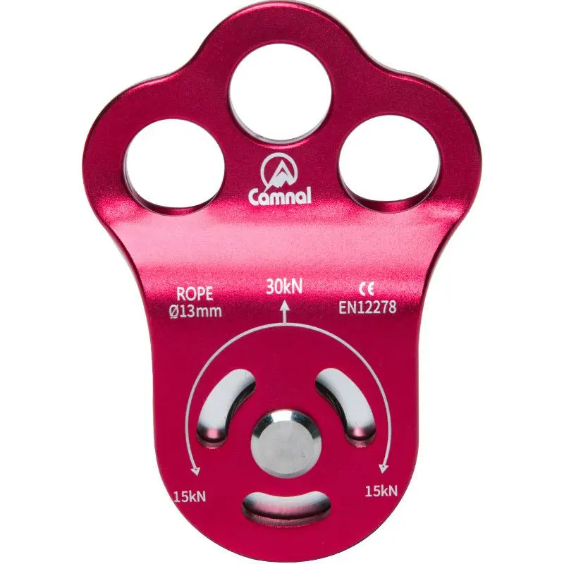 30kN Heavy-Duty Rock Climbing Rope Pulley, High-Strength Single Sheave with Rotating Side Plate for Tree Climbing, Rescue, Rock Climbing Rope Pulleys, Climbing Pulley