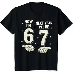 Boys' 6th Birthday Custom Number Shirt - Kids' Sleepwear, "Now I'm 6 Next Year I'll be 7" Graphic Tee
