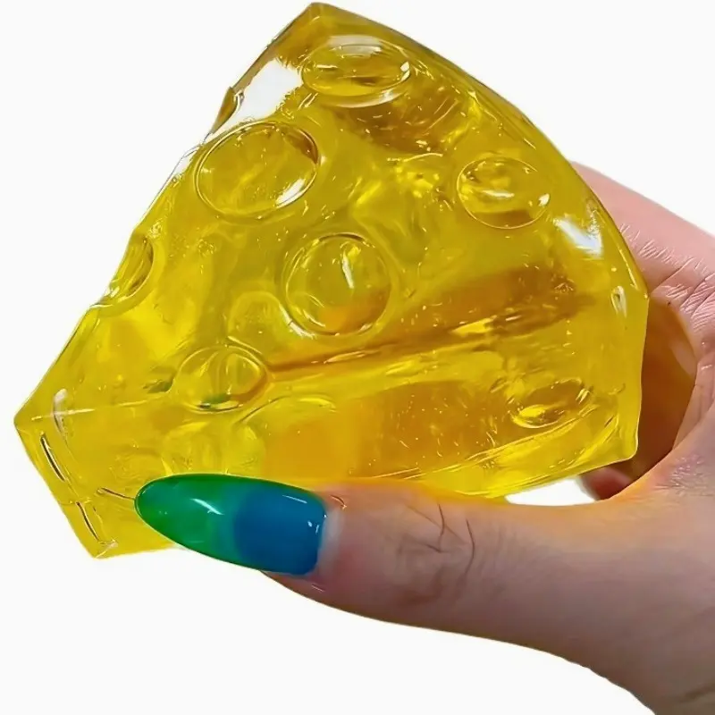 Squishy Honey Cheese Square Fidgets Toys Super Soft Mochi Cheese Squeeze Toy Funny Anti-stress Sensory Toy Adults Fun Gifts