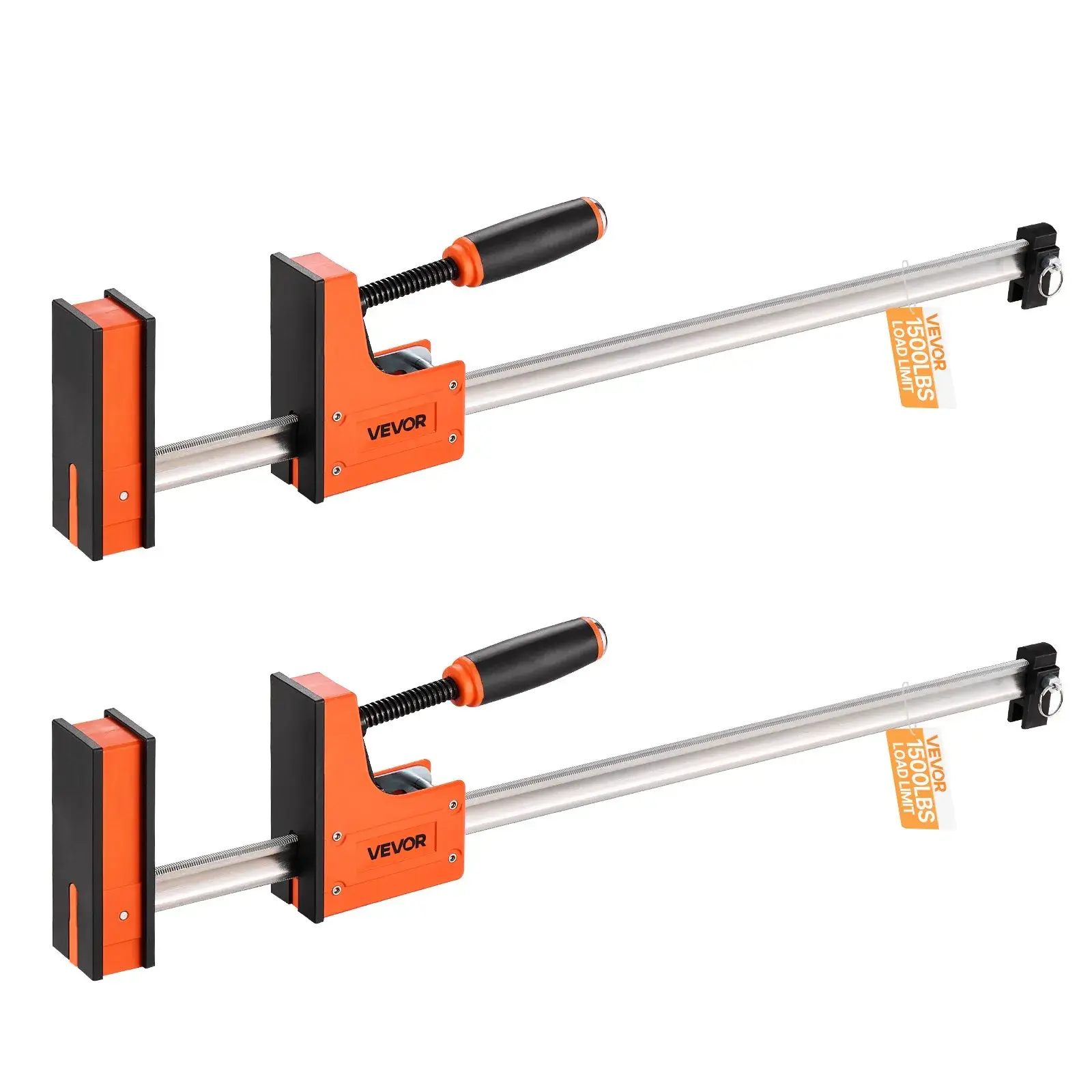 【Summerfinds】VEVOR Bar Clamps for Woodworking,2-Pack 30 inch Parallel Clamp SetF-Clamp with 1500 lbs Load LimitEven PressureHigh-strength Plastic and Carbon Steelfor Woodworking Metal WorkingOrange