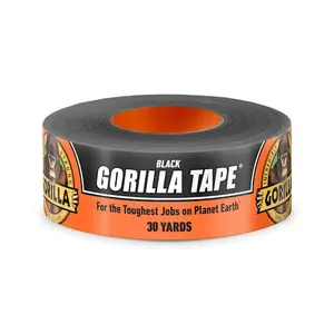 Gorilla Tape 30 Yd Black Duct Tape for Toughest Jobs on Planet Earth