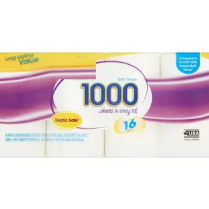 Everyday Essential Toilet Tissue – 1000-Sheet Rolls, 16-Pack