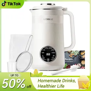 KIDISLE 8-in-1 Multifunctional Nut Milk & Coffee Maker 32oz Auto Clean Delay Start Keep Warm Stainless Steel Black/White Kitchen Appliance Christmas Gift