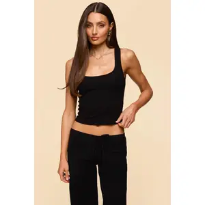 Linda Ribbed Scoop Neck Tank Top
