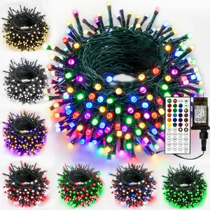 Color Changing Christmas Lights 66ft 200 LED String Lights Plug-In with Remote & Timer, Dimmable RGB Twinkle Tree Lights for Indoor/Outdoor Use