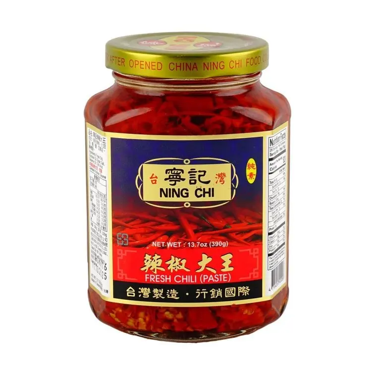 Ning Chi Premium Red Chili Pepper Cooking Sauce - 390g, Ambient Hot Spice Mouthwarming Flavor Sauce, Versatile for Spicy Food Dip, Paste Use