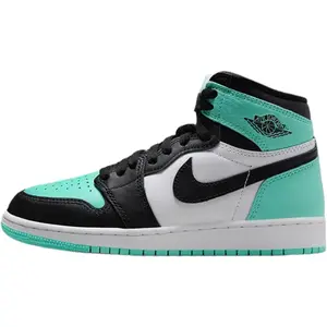 Youth Jordan 1 Retro High OG White/Black-Green Glow (FD1437 130) (GS)