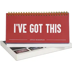 Work-Speak - 50 Daily Messages Desk Table Spiral Flip Book - Funny Office Signs