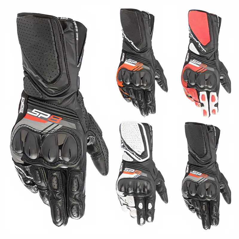Men's Premium Sheepskin Leather Motorcycle Gloves - Anti-Slip Grip, Wear-Resistant Knuckle Cover - Comfortable Durable Motorcycle Accessories for Motocross, Daily Riding