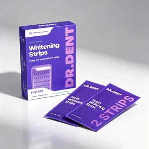 DRDENT Purple Teeth Whitening Strips - 7/21 Whitening Sessions - Safe for Enamel - Non Sensitive Teeth Whitening - Peroxide-Free