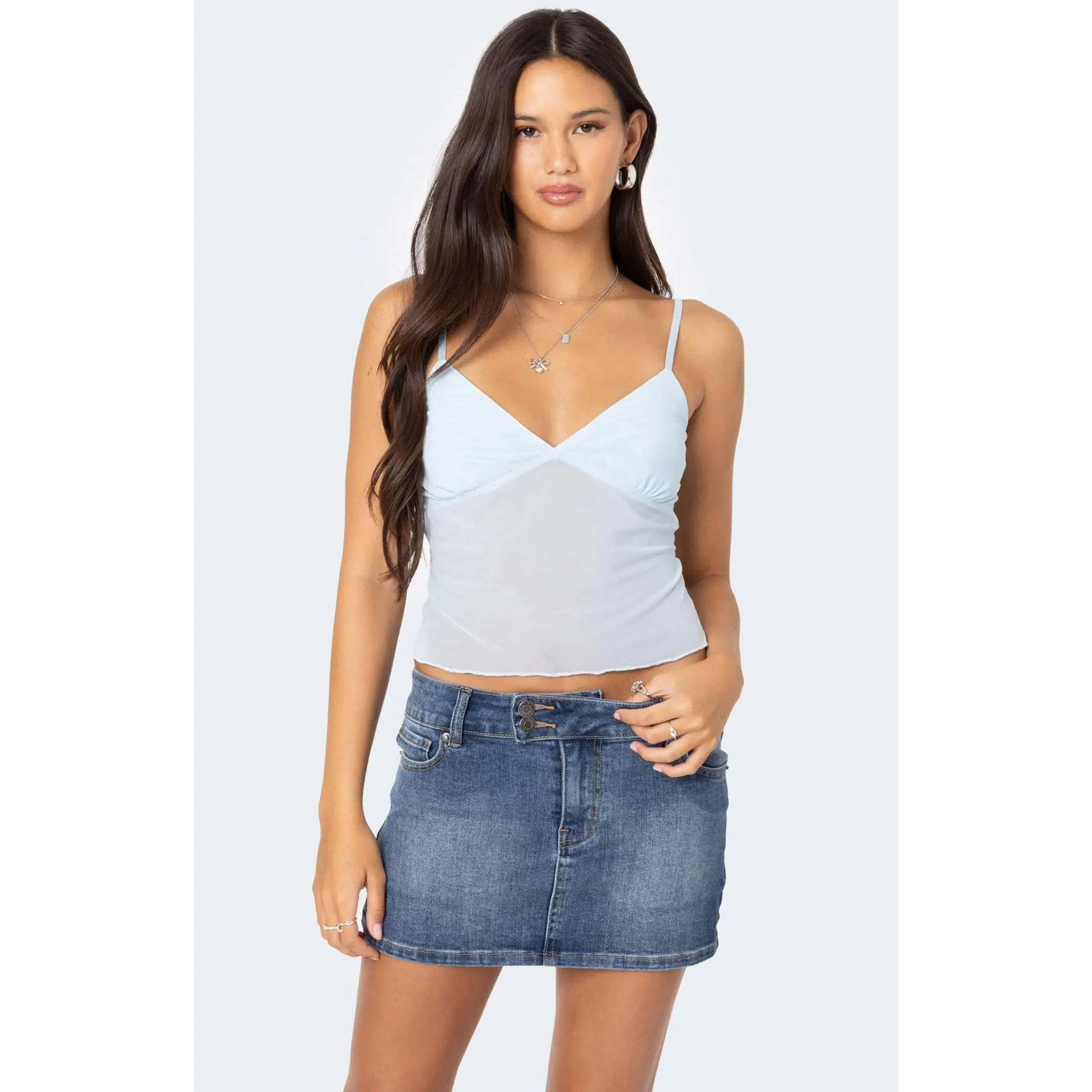 Edikted Women's Serafina Sheer Mesh Tank Top