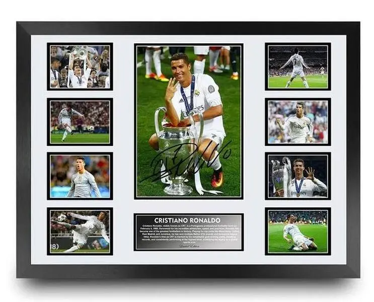 CRISTIANO RONALDO CR7 REAL MADRID SIGNED LTD EDITION No No Framed MEMORABILIA