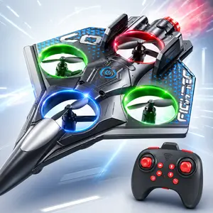 RC Flying Drone Toy for Kids, Remote Control Quadcopter Aircraft with Spray Mist, LED Light Effects, One Button Takeoff Landing, Indoor Outdoor Flying Toy for Boys Girls