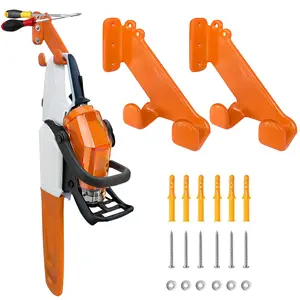 Chainsaw Hanger - 2 Pack Heavy Duty Wall Mount for Garage Storage Shed Organizer with Tool Racks and Screws