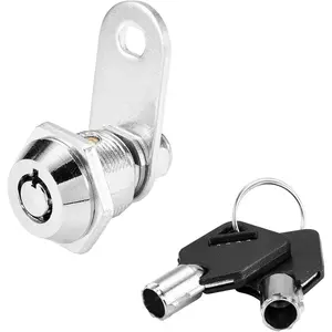 1 Pack Tubular Cam Lock with Keys, 5/8" Cylinder Keyed Different Cabinet Drawer Locks, Security Lock for Cabinets to Secure Important Files and Drawers