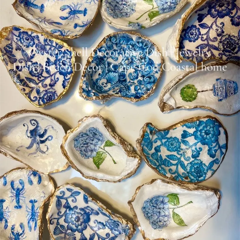 Oyster Shell Decorative Dish | Jewelry Dish | Cape Cod home Beach decor