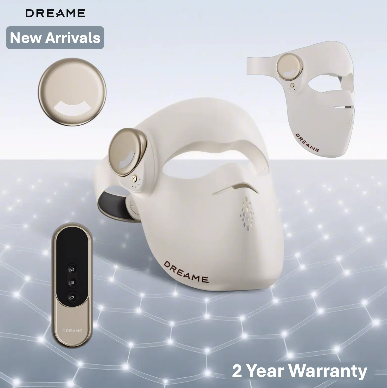 【New Arrivals】DREAME Chrona Photon Anti-Aging Skincare Mask | 4+1 Synergistic Lights |10min Session | 3D Ergonomic Fit | Hands-Free Use | Lightweight | Portability | Firming Skin | Clinically Proven