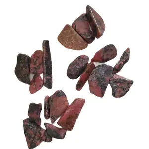 Rhodonite Tumbled Stone 50 Grams - 50+ Grams of Earthy Red Rhodonite with Heart & Root Chakra Properties for Emotional Balance and Spiritual Healing
